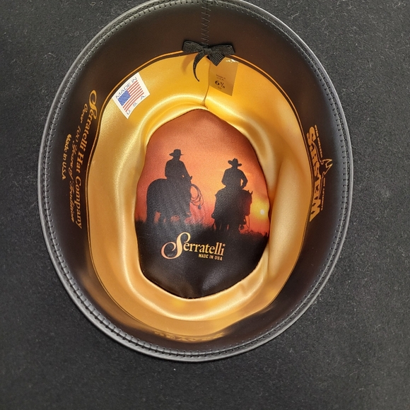 Serratelli 6X Beaver Felt Cowboy Hat Size 6 5/8 - Picture 7 of 10